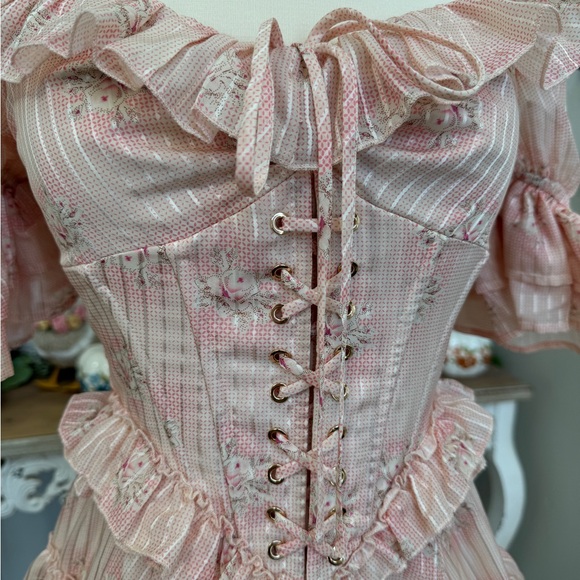 Lacemade Peach Peri Girl Corset Dress - XS - Picture 2 of 7